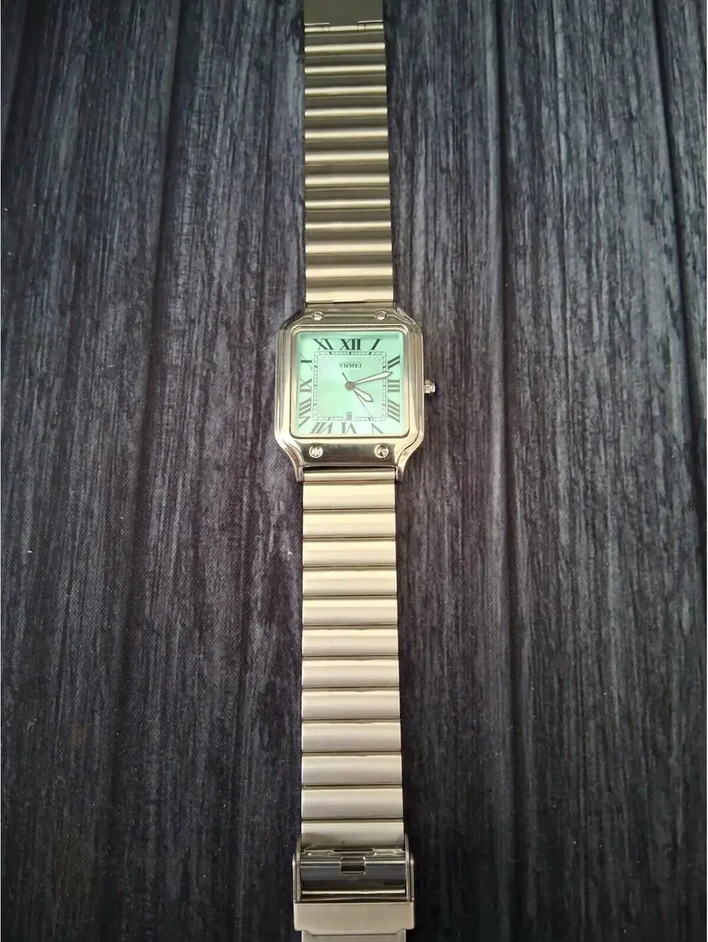 Vintage‎ Inspired Square Milano Mens Tiffany Roman Dial Watch